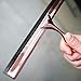 Sparkling Shower Squeegee - Rose Gold Wiper Tool with Matching Suction Cup Hanger - Strong Flexible 10
