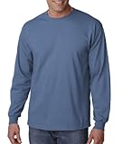 Gildan Ultra Cotton 6 oz. Long-Sleeve T-Shirt, Large, INDIGO BLUE