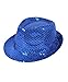 Buckletown Sequined Fedora Hat (Blue)