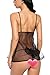 Avidlove Women Spaghetti Chemises V Neck Lingerie Hem Babydoll Mini Teddy