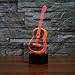 3D Illusion Night Light Lamp - Guitar Decor 3D Illusion Lamp with USB Port 7 Color Changing Lamp LED Night Light - Musical Lights Instruments Party Decoration Touch Lamp Gifts For Guitar Lovers