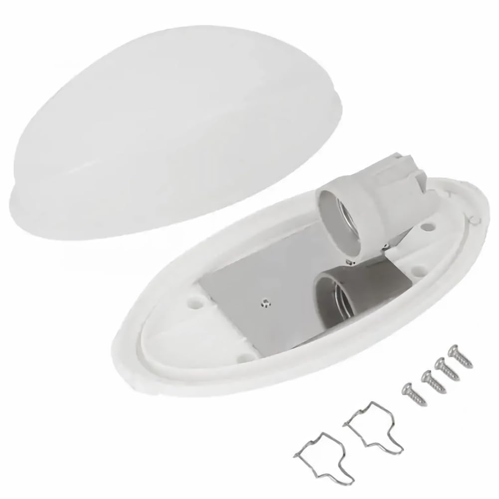 Sauna Lamp Shade, Plastic Oval Shape High Temperature Resistant Explosion Proof Anti-Fog Moisture-Proof Sauna Lampshade For E27 Threaded Bulb Below 45w, For Home, Spa Center, Sauna Or Steam Room