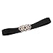 Women Retro Wide Elastic Stretch Waist Cinch Belts (S, Black 1)