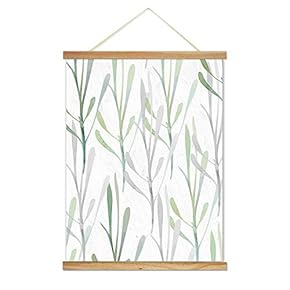 Hanging Poster NO Magnetic Wooden Framed, Colorful Leaves Fulfilled Home Wall Canvas Prints Decoration Ready to Hang - 18"x24" inches