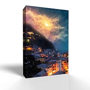 Gorgeous City Under Space Home Artwork for Living Room Bedroom