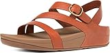 FitFlop Women's The Skinny Z-Cross Sandal Dark Tan Sandal