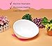 YMAXGO CeramicsTilted Single Food Feeding Bowl for French Bulldogs/Cats, Double Non-Slip Design (White)