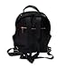 Cute Black Fashion Backpack for Girls Designer Bag, Nylon with Gold Zippers and Studs
