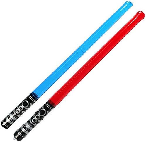 Perpetual Kid® 2PACK Inflatable Light Sabers Pool + Beach Toys Star Wars Summer Battle Floats
