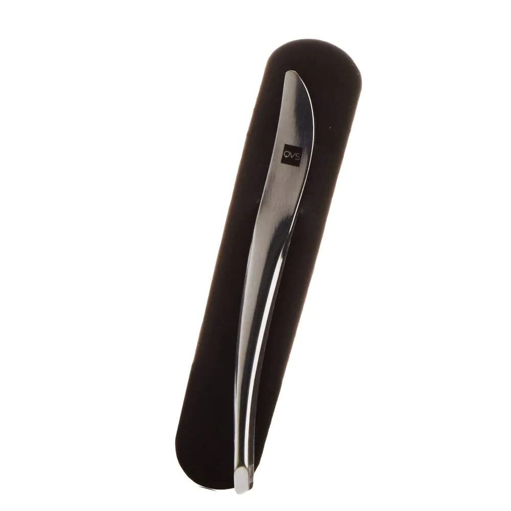 QVS Chisel-Tip Tweezers with Case – 1 Pair Supplied