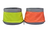 EXPAWLORER Collapsible Dog Bowl for Pet Travel, Portable for Food Water Feeding