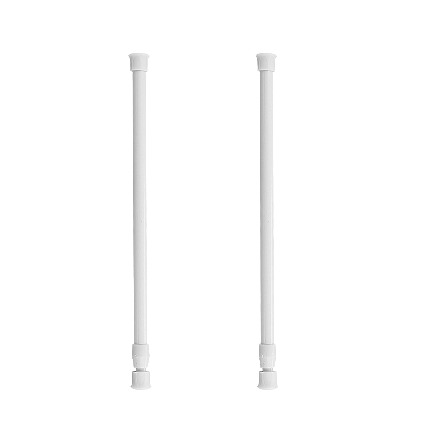 Rumyve 2pcs Telescopic Spring Tension Rod,Extensible Curtain Rod Without Drilling,Telescopic Curtain Rod for Wardrobes,Windows,Cabinets