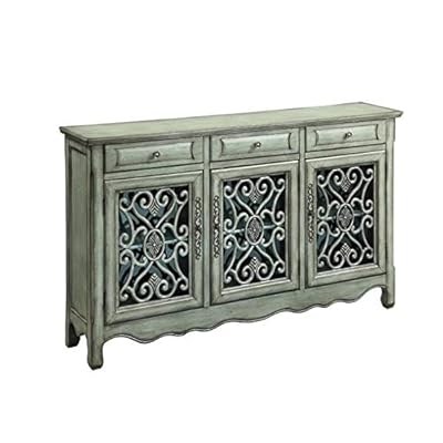 BOWERY HILL Traditional Accent Sideboard in Antique Green