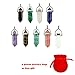 Surprising 9-Piece Crystal Hexagonal Healing Point Pendant Chakra Cut Gemstone Pendant