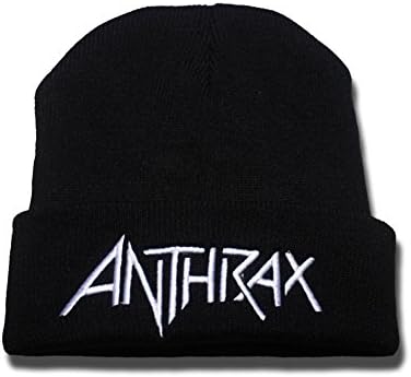 Anthrax band Logo Beanie Fashion Unisex Embroidery Beanies Skullies Knitted Hats Skull Caps