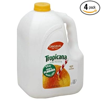 Tropicana Pure premium Original no pulp Orange Juice 128 floz plastic jug (048500007174)