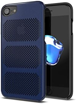 COOLMESH Extreme GT Aerospace Stainless Steel Case for iPhone 7 [compatible with 6s,6] (Intense Blue / Black Trim)