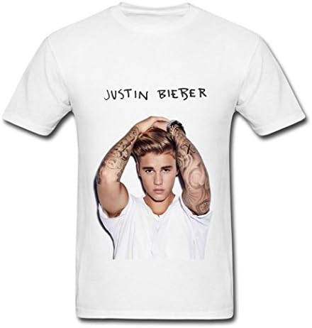 Hot Justin Bieber Poster 2016 O Neck T Shirt For Men White Medium