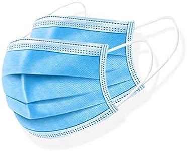 50PCS Disposable 3-ply Filter Personal Protection Dust-Proof Anti Spittle Eye Mask for Earloop，Breathable Disposable Earloop Mouth Face Mask