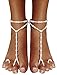 Bellady 2 Pcs Womens Beach Imitation Pearl Barefoot Sandal Foot Jewelry Anklet Chain