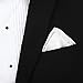 100% Silk Twill White Pocket Square Wedding Collection in Signature Wrapping, Gift Box