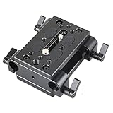 SMALLRIG Camera Tripod Mounting Baseplate w/15mm Rod Clamp Rail Block for Tripod/Shoulder Support System - 1798