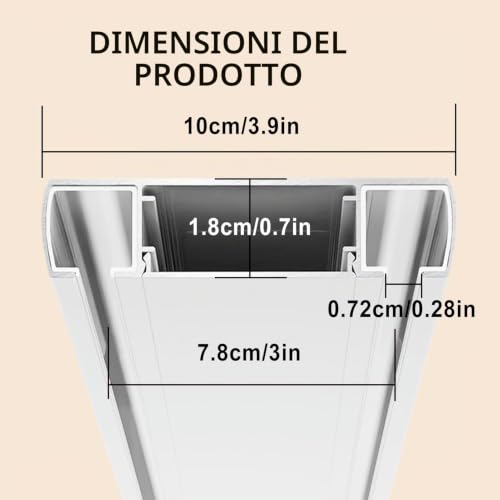 Double Row Curtain Track Silent Ceiling Curtain Track for Bedroom Living Room Hospital (White)