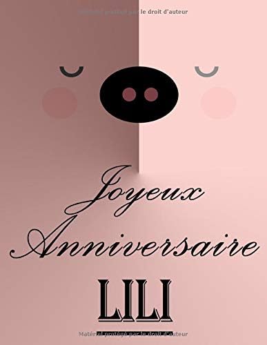 Joyeux Anniversaire Lili Cahier De Dessins Carnet De Croquis Personnalise Format Extra Large 550 Pages A Remplir De Croquis Unique Mignon Cadeau D Anniversaire Pour Filles Personnalises Cahiers