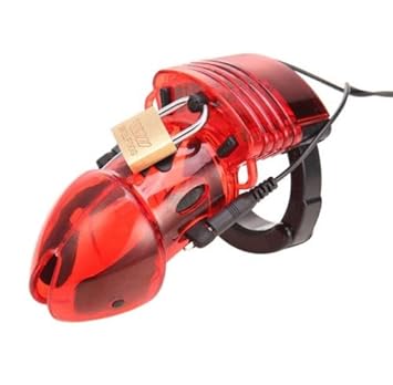 Peniskäfig mit Reizstrom Farbe Rot