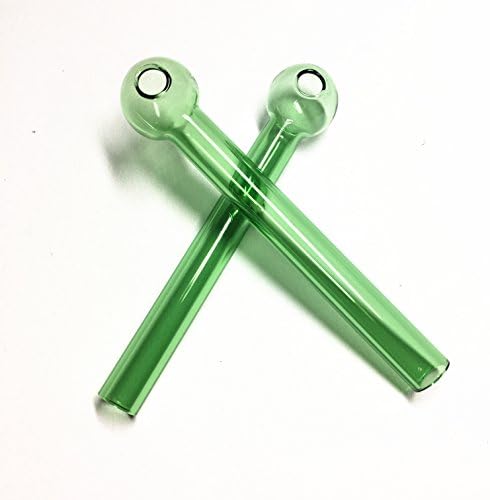 Handcrafted Stained Glass Oil Burner 3.9inches Long (2pcs green)