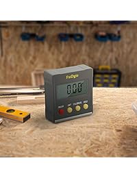 FstDgte   Anillo de medición digital con indicador de ángulo, bisel de nivel, material de aleación de zinc, base magnética, soporte de datos, absoluto relativo, nivel de inclinación inclinación,   de conversión, para Miter Saw, carpintería, industria de r
