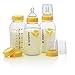 Medela Breast Milk Storage Bottles, 3 Pack of 8 Ounce Breastfeeding Bottles with Nipples, Lids, Wide Base Collars, and Travel Caps, Made Without BPA primary