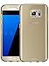 S7 Case, ACMEBOX [Slim Thin] Anti-Shock TPU Gel Rubber Thin Flexible Soft Bumper Silicone Protective Case Cover for Samsung Galaxy S7 -(Clear Gold)