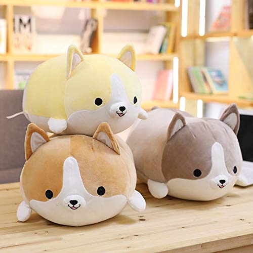 HIGHUP Stuffed & Plush Animals - 30/45/60cm Cute Corgi Dog Plush Toy Stuffed Soft Animal Cartoon Pillow Lovely for Kids Kawaii Valentine Present 1 PCs
