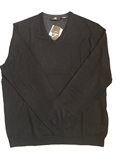 Calvin klein men s v-neck merino wool sweater (xx-large…