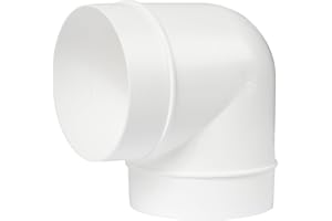 REPA MARKET 4 Inch Ducting Pipe 90 Degree Elbow Hose Ventilation Round Tube Bend Connector 4"
