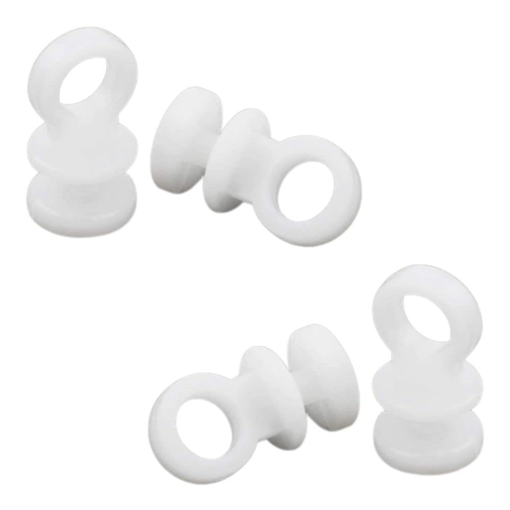 Curtain Rail Slider Hooks Rollers White Curtain Track Glider Hook Integra Discrete Slim Glide Button Slides Hooks for Window Door Shower Curtains Pack of 40