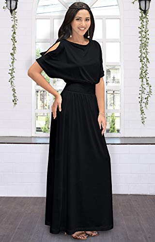 modest black maxi dress