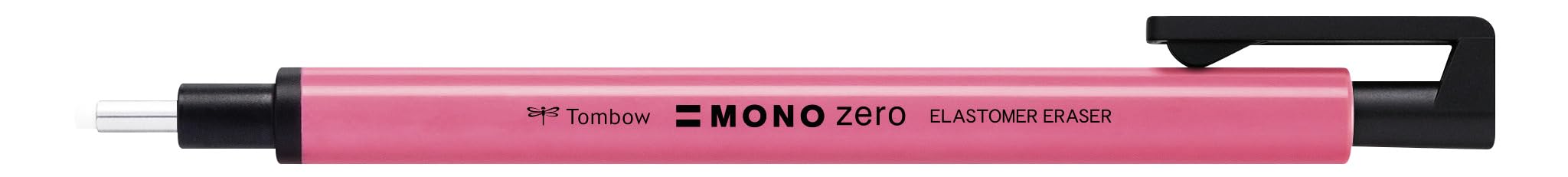 Tombow Mono Zero Eraser Pen neon Pink, Precise Erasing with Round 2.3 mm tip, Slim Body, refillable, Recycled Material [EH-KUR83]