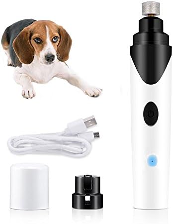 YingGEE Dog Nail Grinder Rechargeable Pet Nail Trimmer Quiet Electric Nail Grooming Tool with Quick Sensor for Small Medium Large Dogs Cats and Other Animal Paws