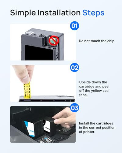 GPC Image 963XL 963 XL Compatible Ink Cartridges for HP 963 963XL Multipack for HP Officejet Pro 9010 9012 9013 9014 9015 9016 9018 9019 9020 9022 9023 9025 9026 9028 (4-pack)