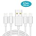 4 Pack Apple iPhone/iPad Charging/Charger Cord Lightning to USB Cable[Apple MFi Certified] Compatible iPhone X/8/7/6s/6/plus/5s/5c/SE,iPad Pro/Air/Mini,iPod Touch(White 2M/6.6FT) Original Certified primary