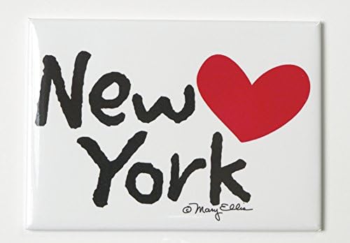 New York refrigerator magnet NYC Souvenir 2.5 x 3.5 glossy metal souvenir magnet (New York Heart)