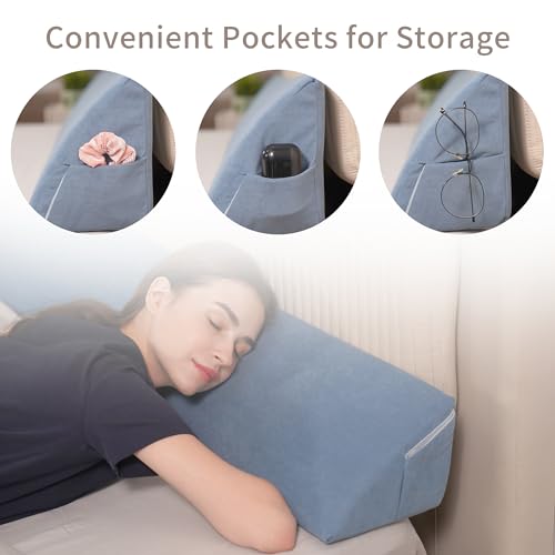 Aurako Cal King Size Bed Wedge Pillow Headboard Pillow Mattress Wedge