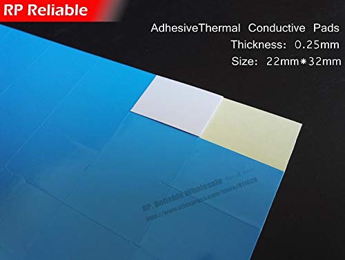 Best Quality - Office Adhesive Tape - 0.25mm Thick, (22mm32mm) Double Sides Adhesive Thermal Conductive Pads for Aluminum Heat Sink, LED Lighting - - by VietFA - 1 PCs