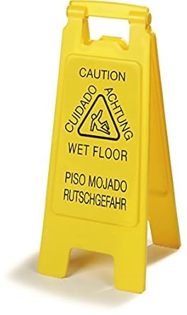 Carlisle 3690904 Economy Wet Floor Sign In English Spanish