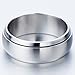 COOLSTEELANDBEYOND Refined Style Stainless Steel Spinner Unisex Ring Man Ring Comfort Fit 8mm (6)