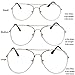 grinderPUNCH Classic Men's Or Women's Fashion Gold Aviator Glasses (3 Sizes) - LARGE