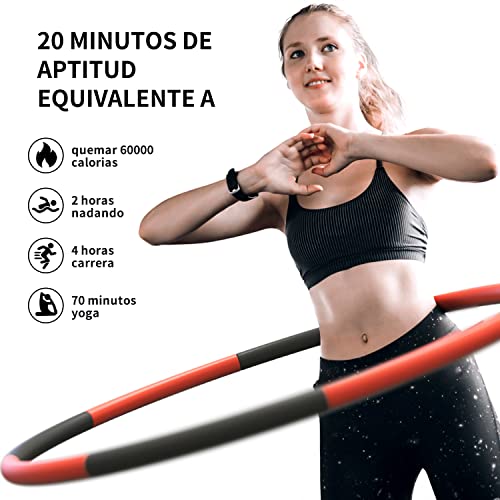 PROIRON Weighted Hula Hoop 0.95/1.2/1.8kg, Fitness Hula Hoop with Size 73-98cm Adjustable, Hula Hoop for Adults and Children