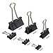 Binder Clips，130pcs Paper Clamps Assorted 6 Sizes Heavy Duty Small/Medium/Large Sizes, Paperwork and Document Clamps Fold Back Clips with Box for Office,School and Home Supplies